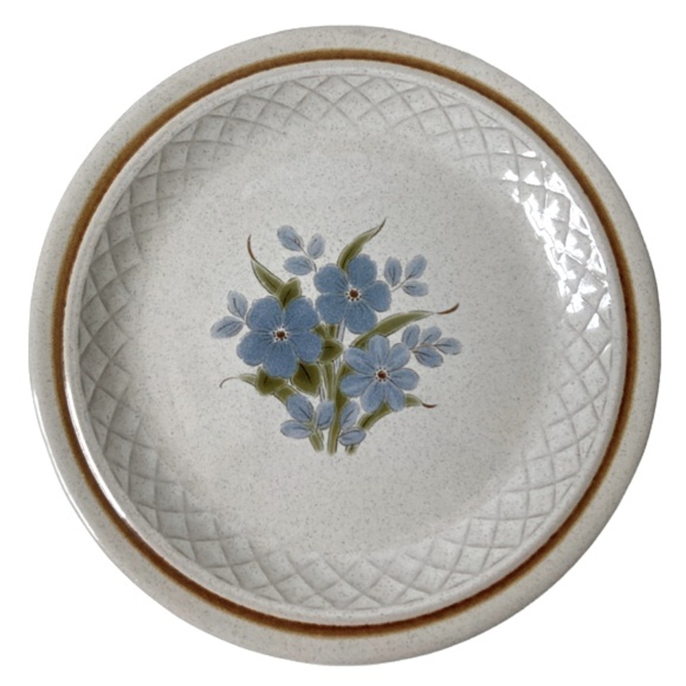 Set of 3 Nikko Stoneware Pansy Salad Plates Japanese Vintage